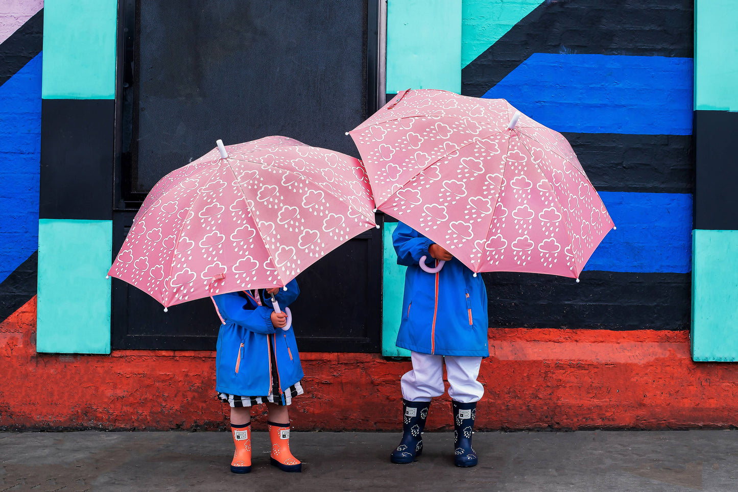Vaikiškas spalvą atskleidžiantis skėtis „Little Kids – Baby Pink“