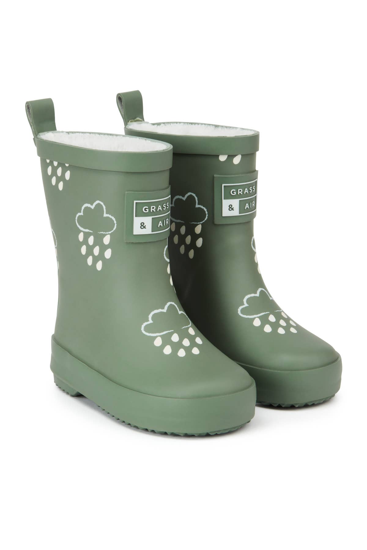 Grass & Air khaki žalios spalvos vaikiški guminiai batai